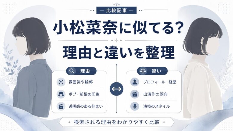見上愛と小松菜奈が似てると言われる理由と役での違いを整理するイメージ
