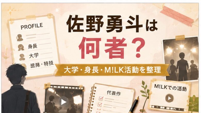 佐野勇斗は何者？大学・身長とM!LKでの活動から見るプロフィール