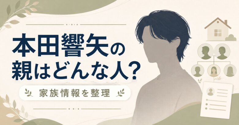 本田響矢の親や家族情報を公表範囲で整理するアイキャッチ