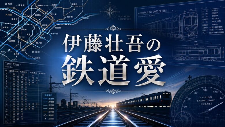 伊藤壮吾の鉄道愛と架空鉄道を紹介するイメージ画像