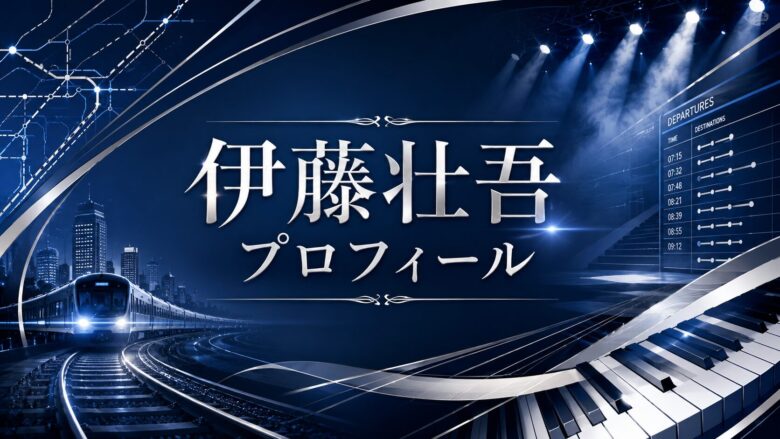 伊藤壮吾のプロフィールと鉄道愛を紹介するイメージ画像